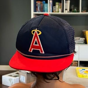 Kids vintage Anaheim California Angels hat - mesh trucker baseball hat